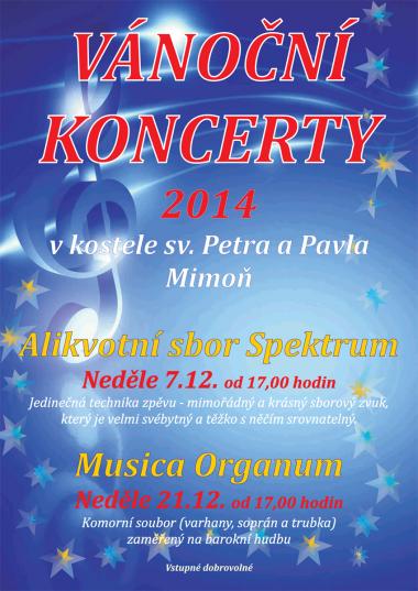Alikvotní sbor Spektrum - Pozvánka na koncert 7.12.2014