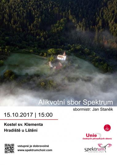 Pozvánka na koncert 15.10.2017, Alikvotní sbor Spektrum