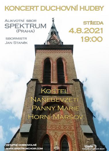 Pozvánka na koncert 4.8.2021 - Alikvotní sbor Spektrum