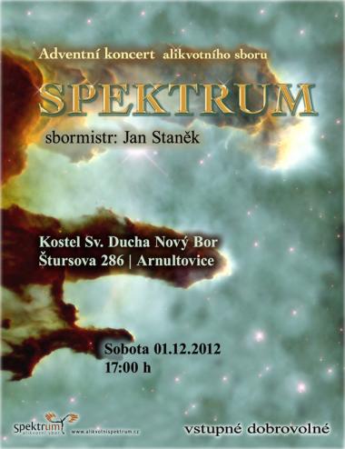Alikvotní sbor Spektrum - pozvánka na koncert 1.12.2012