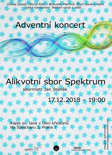 Alikvotní sbor Spektrum - pozvánka na vánoční koncert 17.12.2018