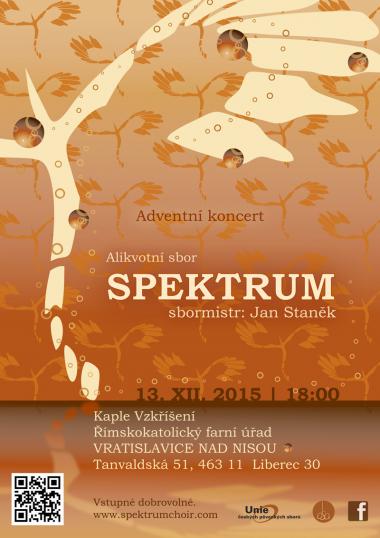 Alikvotní sbor Spektrum - pozvánka na koncert 13.12.2015